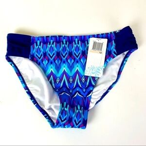 Beach Diva Aztec Print Swim Bottoms Size 12